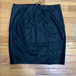 Faux leather skirt